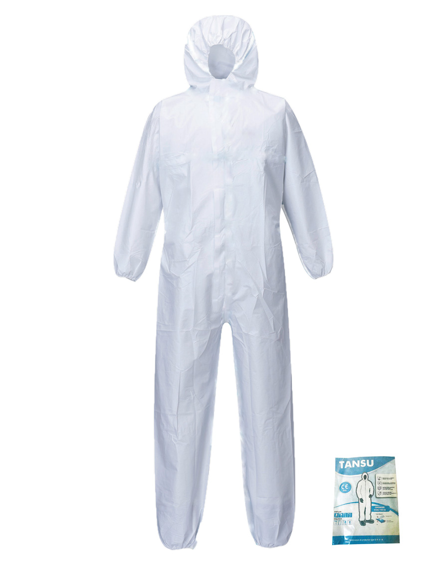 COMBINAISON CAT III TYPE 5/6 BLANCHE THERMOCOLLEE ORANGE XXL