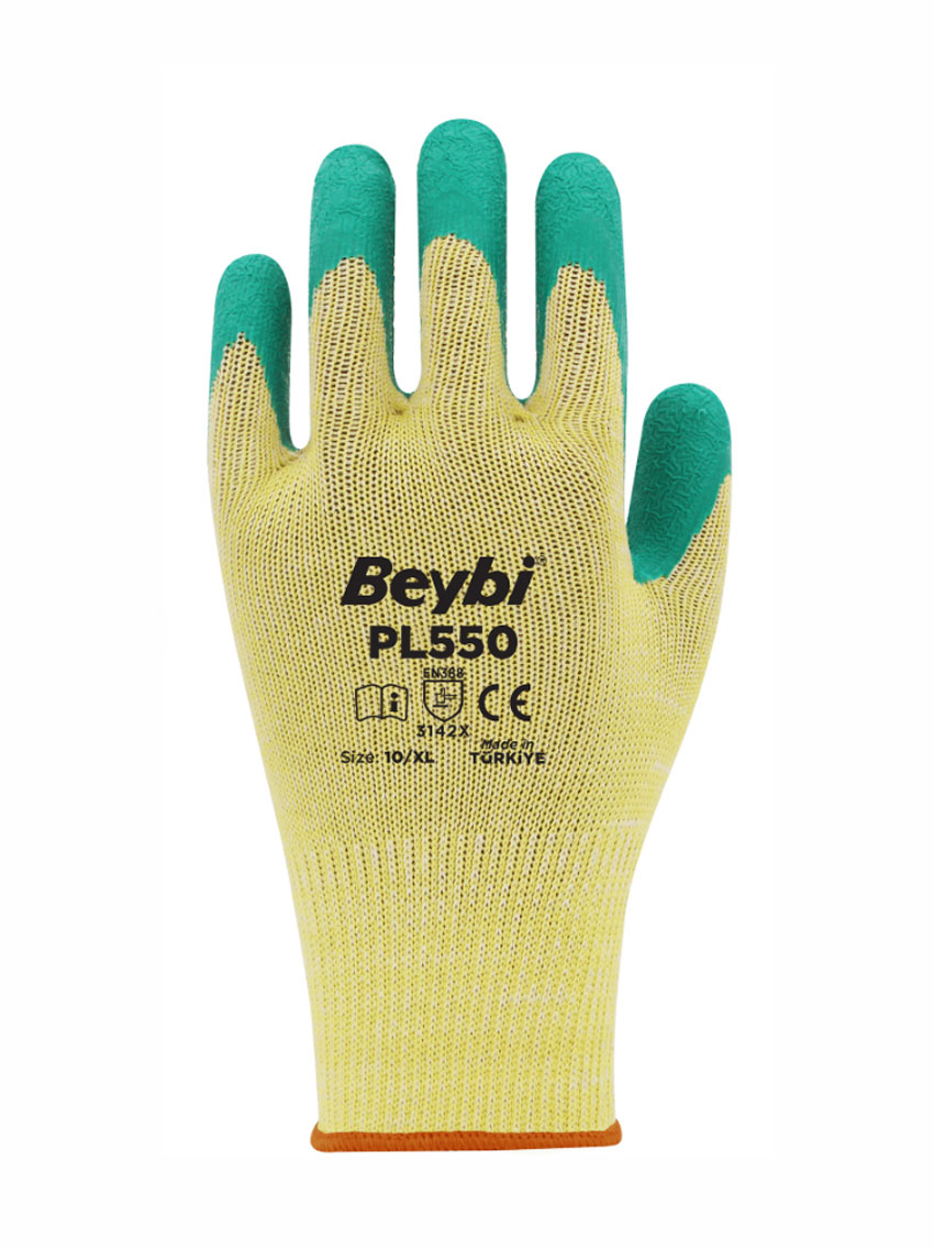GANT DE LATEX TRICOTE EN POLYESTER