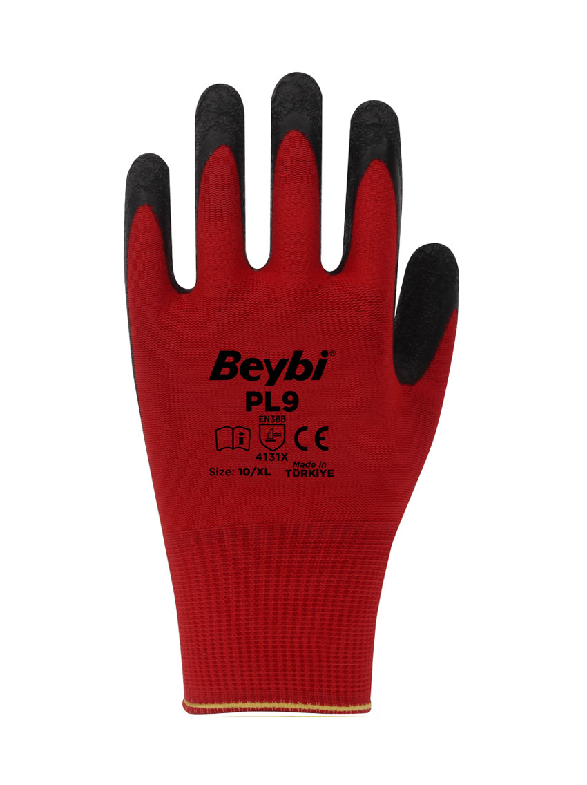 GANT DE LATEX TRICOTE EN POLYESTER
